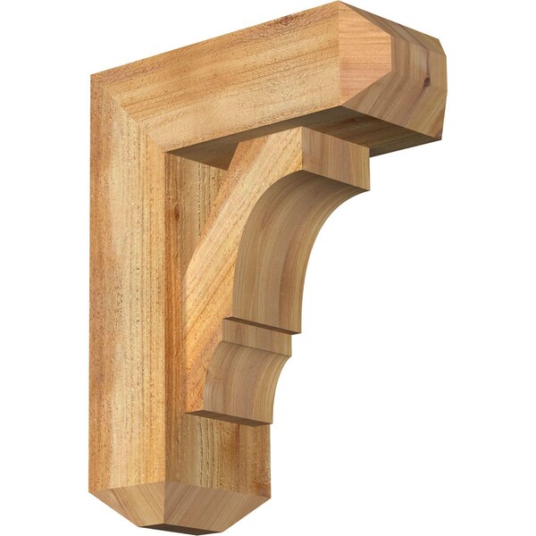 Ekena Millwork Balboa Craftsman Rough Sawn Bracket w/ Offset Brace, Western Red Cedar, 6"W x 14"D x 18"H BKT0604X14X18BOA04RWR - main